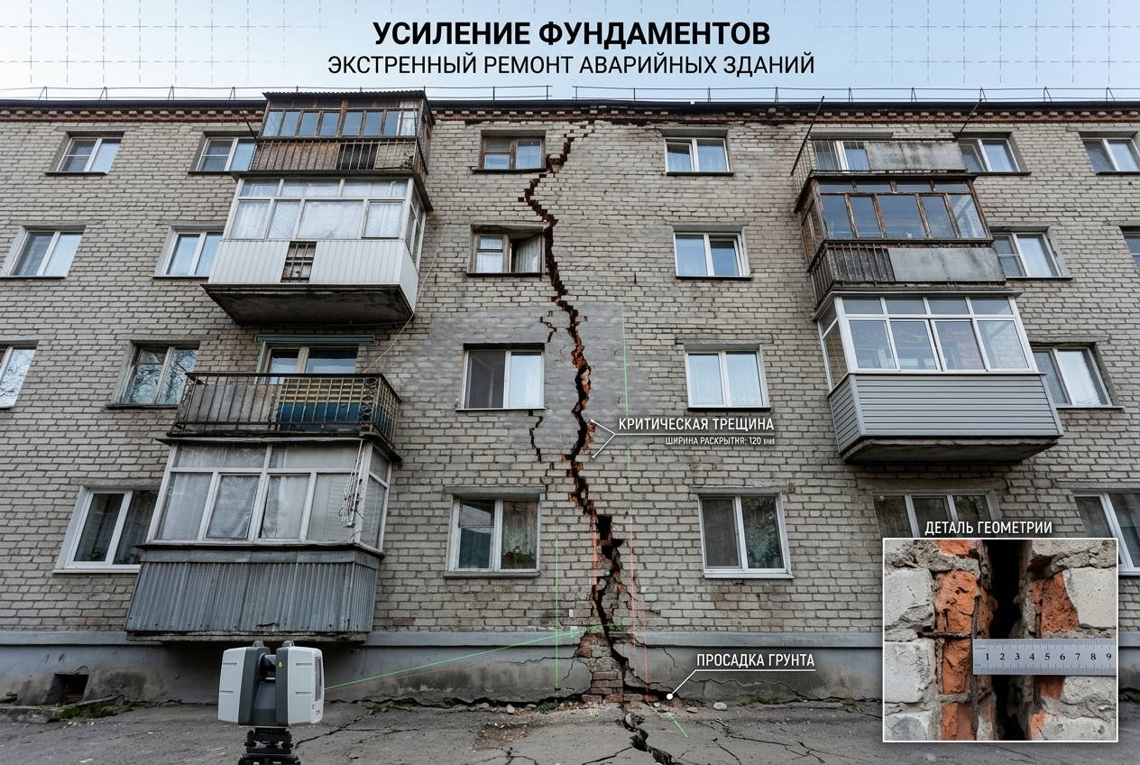 Трещины в здании